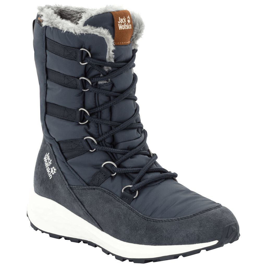 Jack Wolfskin NEVADA TEXAPORE HIGH Női Téli Cipő Sötét Kék/Fehér - QBGATS-261